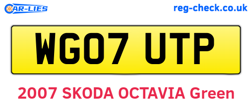 WG07UTP are the vehicle registration plates.