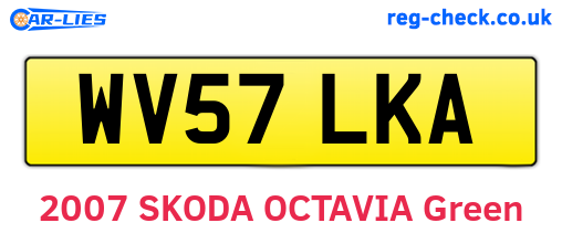 WV57LKA are the vehicle registration plates.