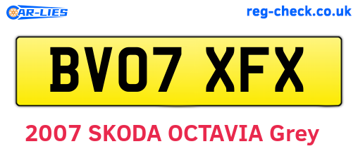 BV07XFX are the vehicle registration plates.