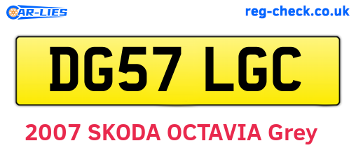 DG57LGC are the vehicle registration plates.