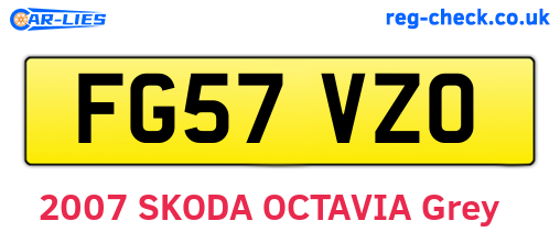 FG57VZO are the vehicle registration plates.