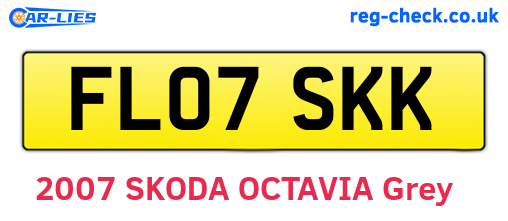 FL07SKK are the vehicle registration plates.