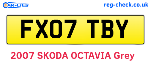 FX07TBY are the vehicle registration plates.
