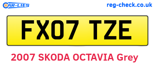 FX07TZE are the vehicle registration plates.