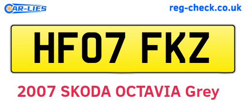 HF07FKZ are the vehicle registration plates.