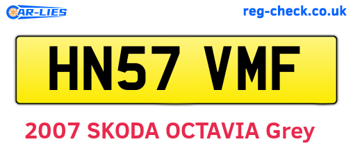HN57VMF are the vehicle registration plates.