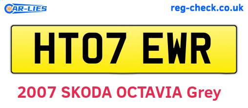 HT07EWR are the vehicle registration plates.