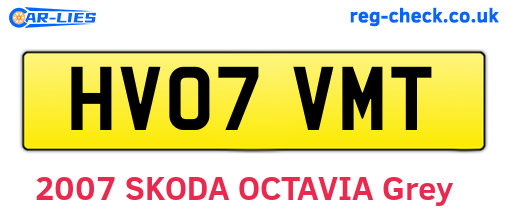 HV07VMT are the vehicle registration plates.