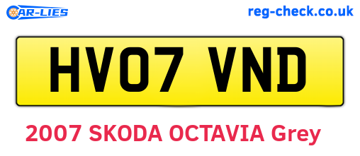 HV07VND are the vehicle registration plates.