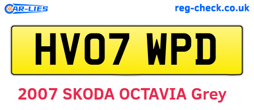 HV07WPD are the vehicle registration plates.