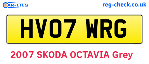 HV07WRG are the vehicle registration plates.