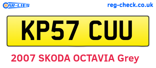 KP57CUU are the vehicle registration plates.