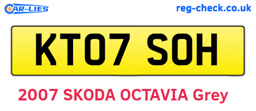 KT07SOH are the vehicle registration plates.