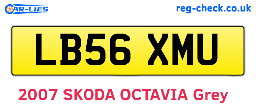 LB56XMU are the vehicle registration plates.