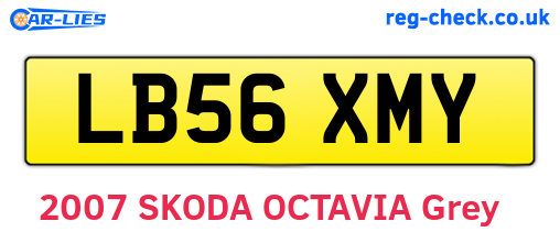 LB56XMY are the vehicle registration plates.