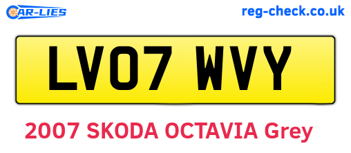 LV07WVY are the vehicle registration plates.