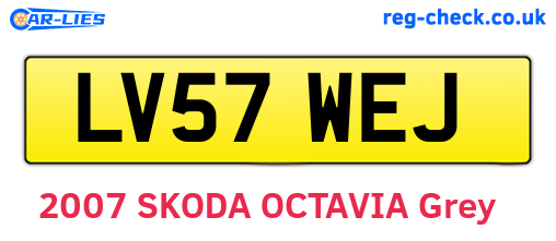 LV57WEJ are the vehicle registration plates.