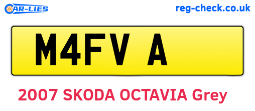 M4FVA are the vehicle registration plates.