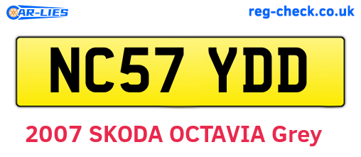 NC57YDD are the vehicle registration plates.
