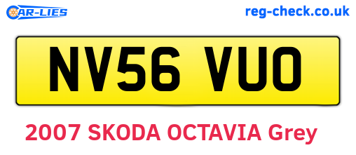NV56VUO are the vehicle registration plates.