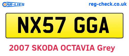 NX57GGA are the vehicle registration plates.