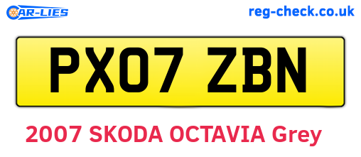 PX07ZBN are the vehicle registration plates.