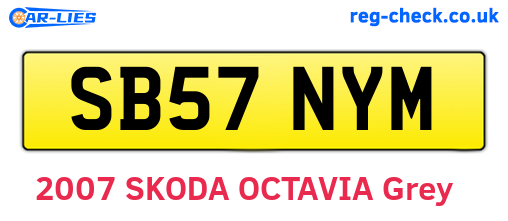 SB57NYM are the vehicle registration plates.