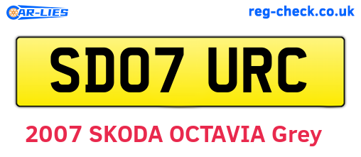 SD07URC are the vehicle registration plates.
