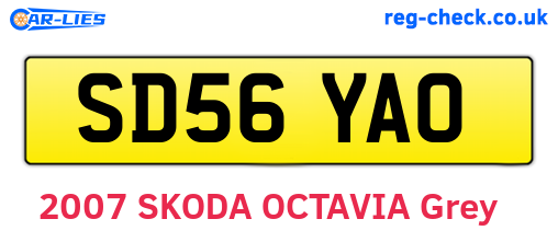 SD56YAO are the vehicle registration plates.