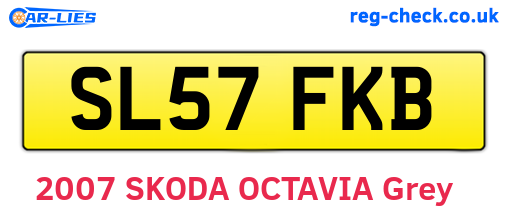 SL57FKB are the vehicle registration plates.