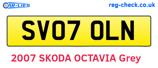 SV07OLN are the vehicle registration plates.