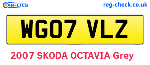 WG07VLZ are the vehicle registration plates.