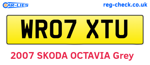 WR07XTU are the vehicle registration plates.