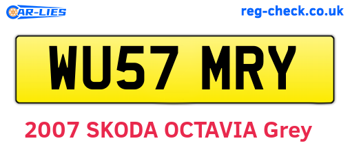 WU57MRY are the vehicle registration plates.