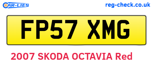 FP57XMG are the vehicle registration plates.