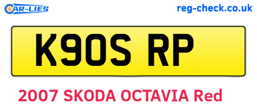 K90SRP are the vehicle registration plates.