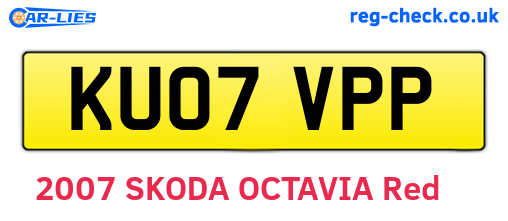KU07VPP are the vehicle registration plates.