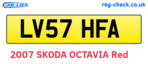 LV57HFA are the vehicle registration plates.