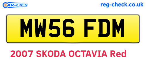 MW56FDM are the vehicle registration plates.