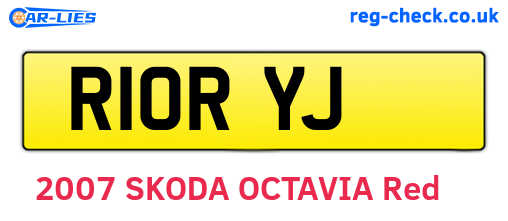 R10RYJ are the vehicle registration plates.
