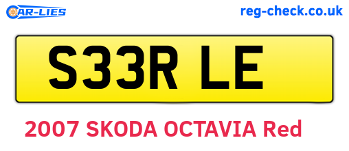 S33RLE are the vehicle registration plates.