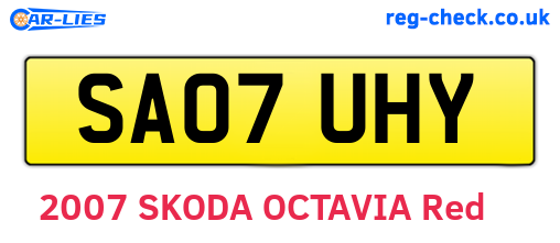 SA07UHY are the vehicle registration plates.