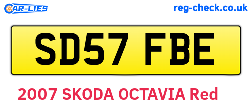 SD57FBE are the vehicle registration plates.