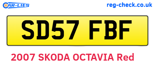 SD57FBF are the vehicle registration plates.