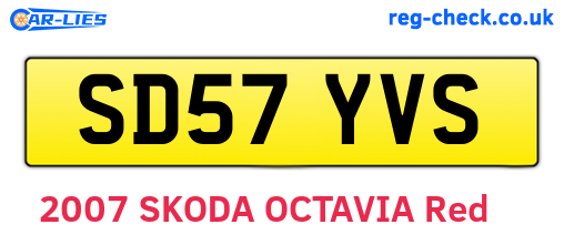 SD57YVS are the vehicle registration plates.