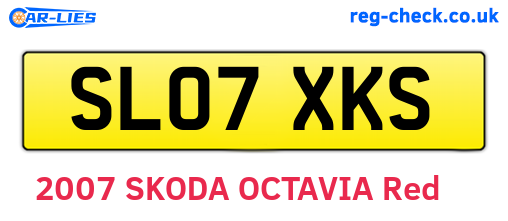 SL07XKS are the vehicle registration plates.
