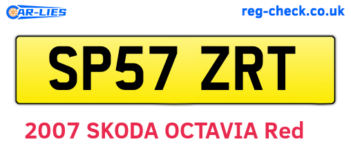 SP57ZRT are the vehicle registration plates.