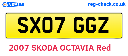 SX07GGZ are the vehicle registration plates.