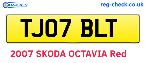 TJ07BLT are the vehicle registration plates.