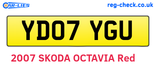 YD07YGU are the vehicle registration plates.